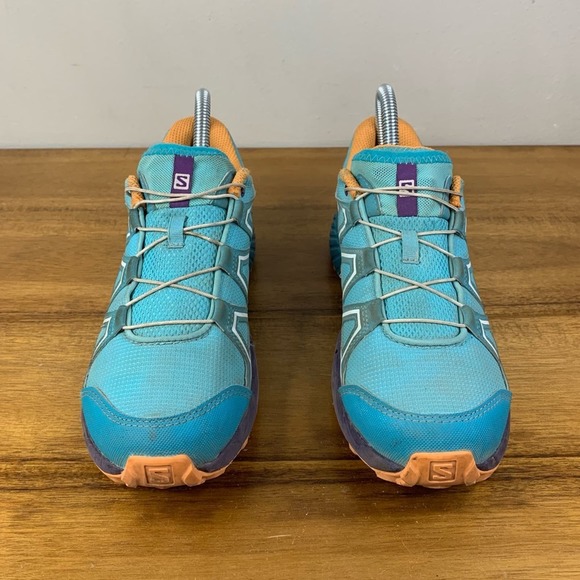 Salomon Speedcross Light Blue Orange Trail Running Shoe Size 6 - Picture 2 of 9